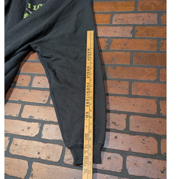 Hanes Black Y2K Oversized Backyard Birds Graphic Crewneck Sweatshirt M-XXL - Picture 8 of 9